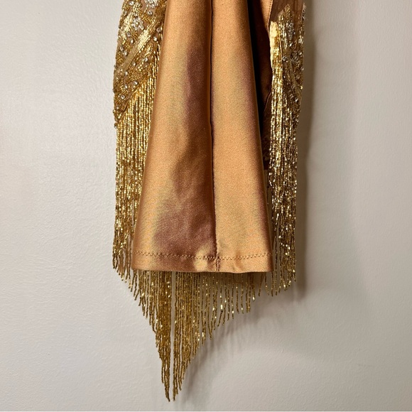 LoveSohnaDesigns Elegant Gold Embellished Mini Dress - (Custom Size) - Picture 9 of 15